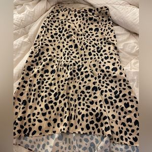 Silk Cheetah Skirt